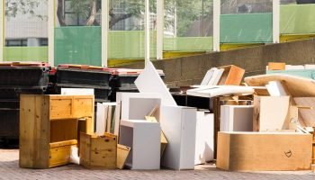 Hong Kong 02 April 2024: Large garbage in the Garbage